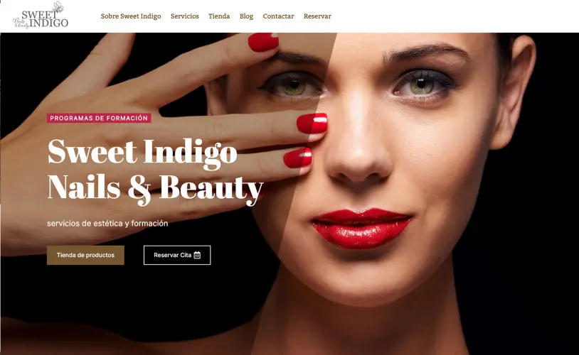 Diseño web de Sweet Indigo