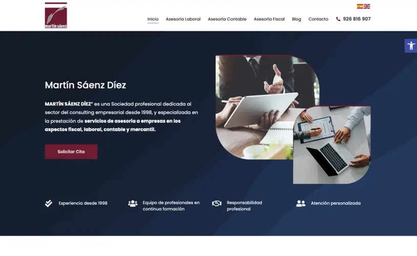 Diseño web realizado por AZN.Cloud