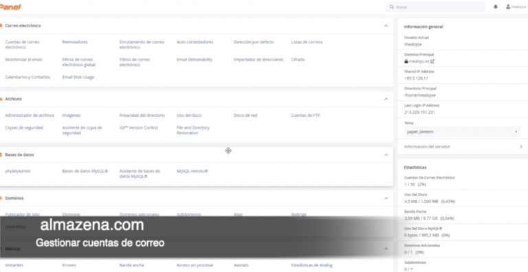 Captura de pantalla 2021-06-07 a las 13.40.18 cuentas de correo cpanel en almazena